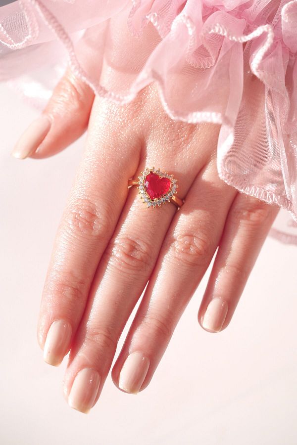 AŞIK ACCESSORIES-Taylor Swift Red Heart Ring "I Bet You Think About Me" 1