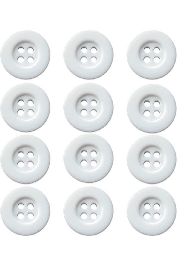 BİGÜMEX-4 Hole White Button - 23 Sizes - 50 Pieces 1