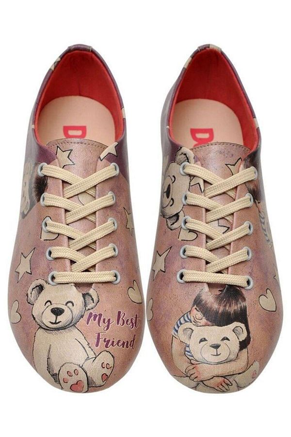 Dogo Women s Vegan Leather Pink Casual Shoes My Best Friend Design Trendyol
