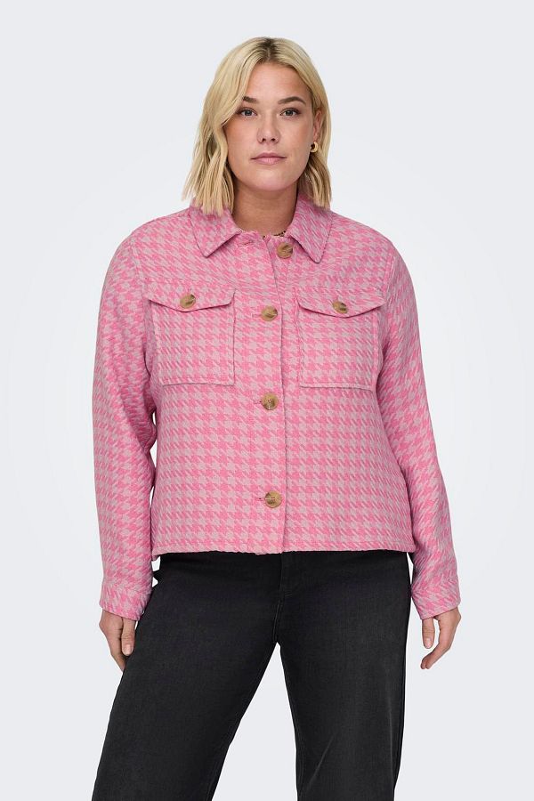 Only Carmakoma-Jacke Fly-Away Kragen Curve Tief angesetzte Schulter Jacke 1