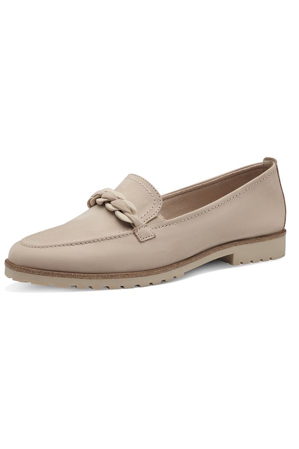 Tamaris-Damen Sportliche Halbschuhe Slipper 1-24200-42 Grau 341 Taupe Leder mit TOUCH-IT 1