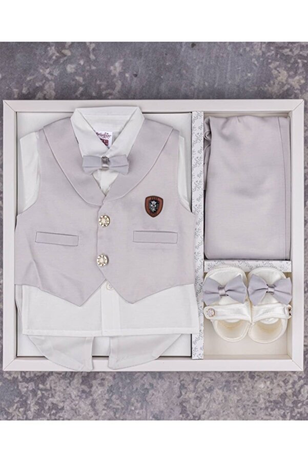 aykor tekstil Bebek Smokin Sünnet Kıyafeti 0-3 Ay