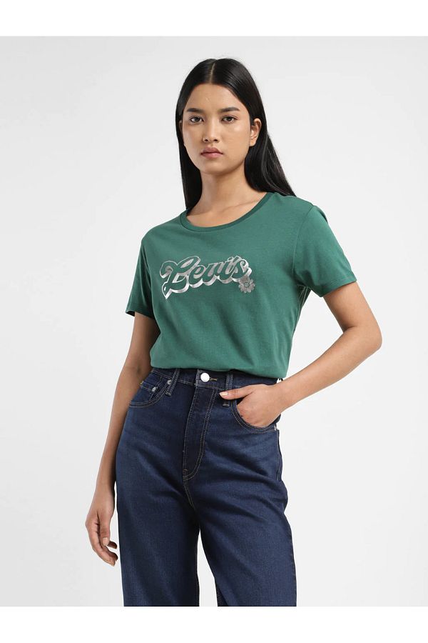 Levi s LE SS TEE Women s Girls Green T Shirt