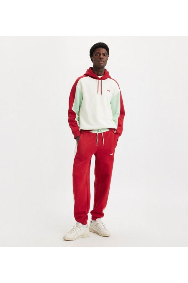 Red and white joggers men's online