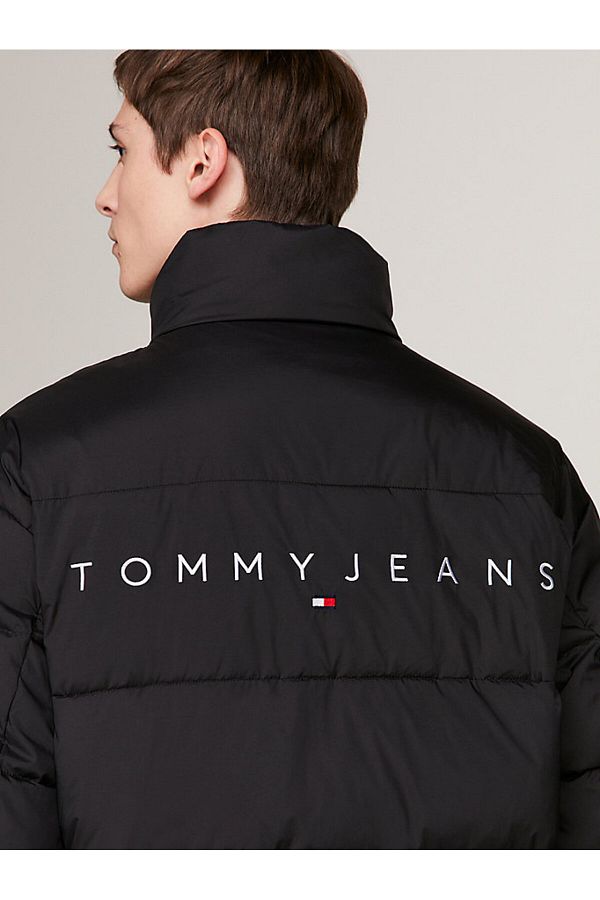 Tommy hilfiger denim jacket mens logo on the back best sale