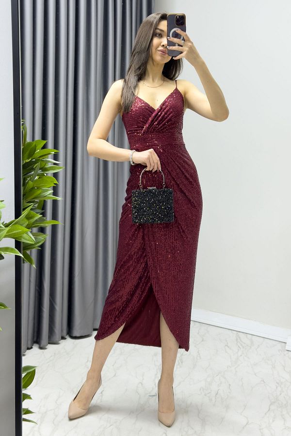 Double slit sequin dress outlet