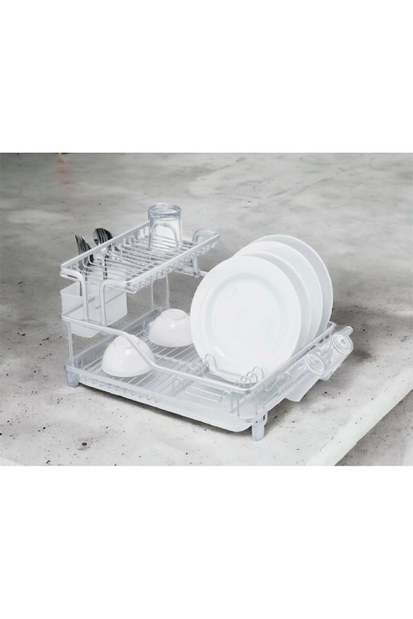 Tasar m Evi Stainless Aluminum 2 Tier Gray Dish Rack Modern Plate Trendyol