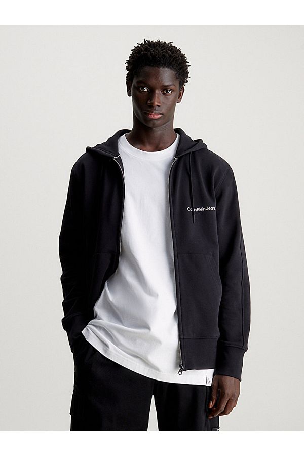 Calvin Klein Cotton Terry Zip Up Hoodie Trendyol