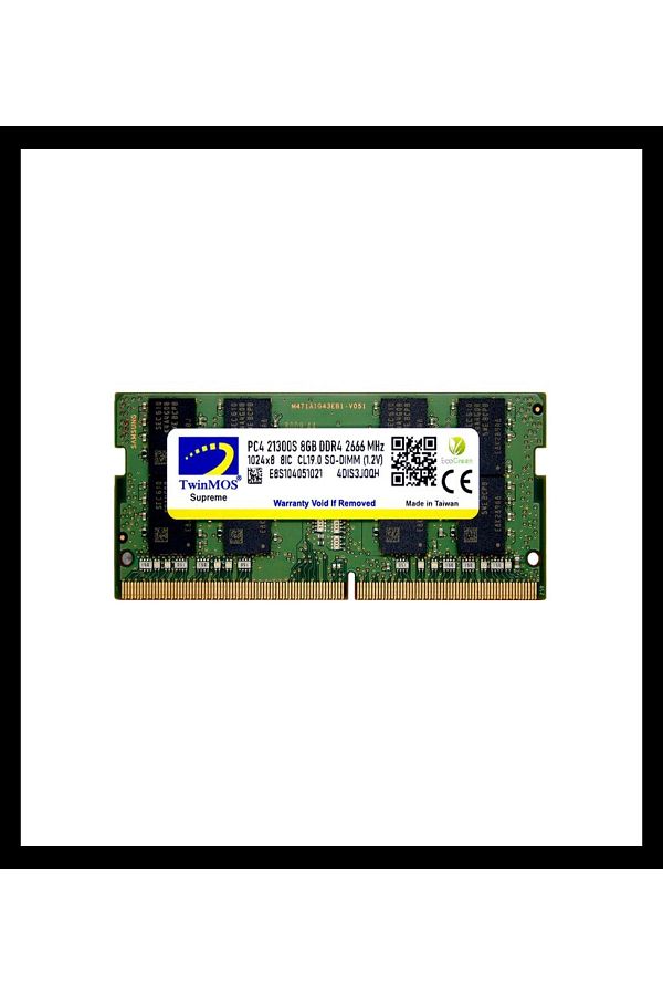 TwinMOS-ذاكرة وصول عشوائي للكمبيوتر المحمول MDD48GB2666N DDR4 سعة 8 جيجابايت وتردد 2666 ميجاهرتز و1.2 فولت 1