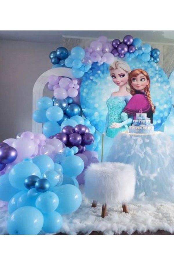 party mix-Frozen Elsa Balloon Chain Elsa Birthday Concept Frozen Birthday Balloon 65 Pieces 1