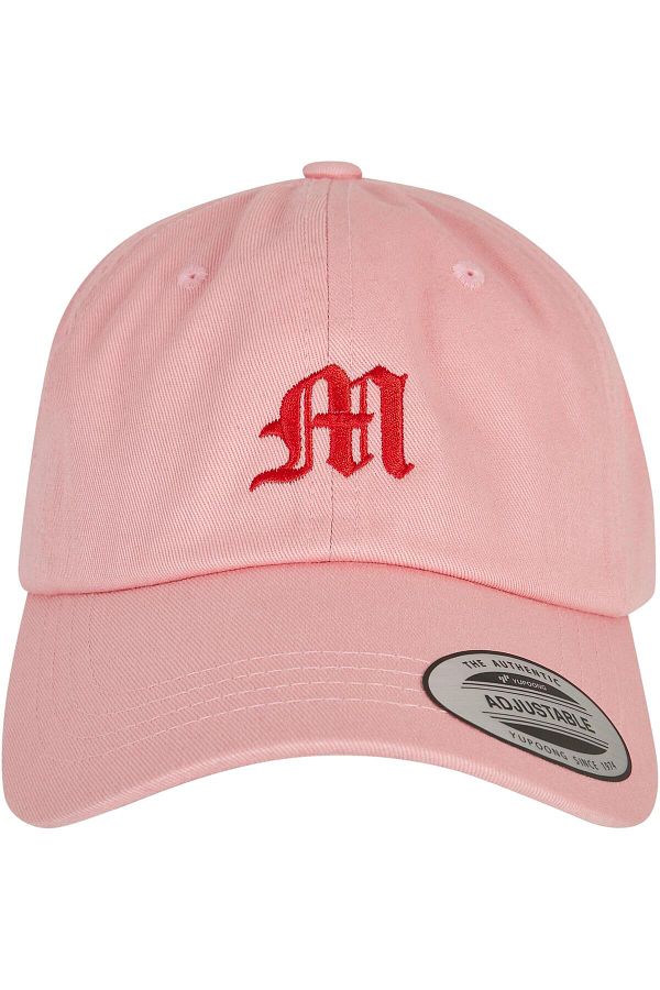 Mister Tee-Low-Profile-Mütze mit rosa Buchstabenmuster 1