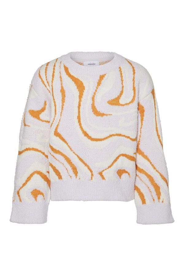 Vero Moda Girl-Strickpullover VMMALENE WIDE LS O-NECK CROP BLOUSE GIRL 1