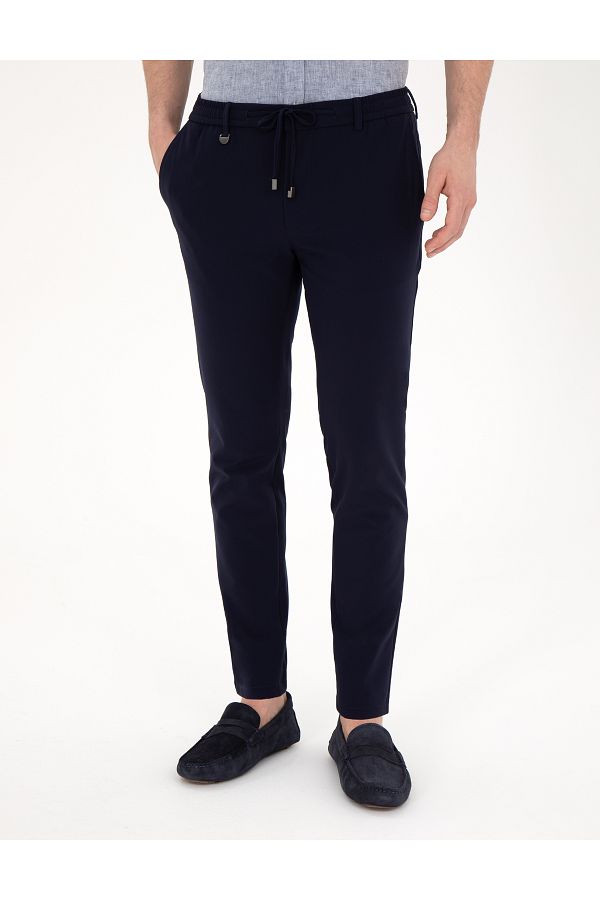 Pierre Cardin P ERRE CARD N SLIM FIT WOVEN FABRIC JOGGER PANTS DARK BLUE Trendyol