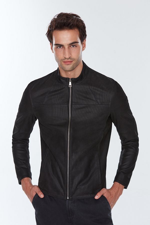 Black suede short jacket shop
