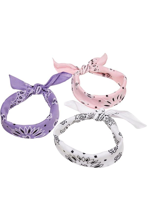 Urban Classics-Unisex Çok Renkli Bandana 3'lü Paket 1