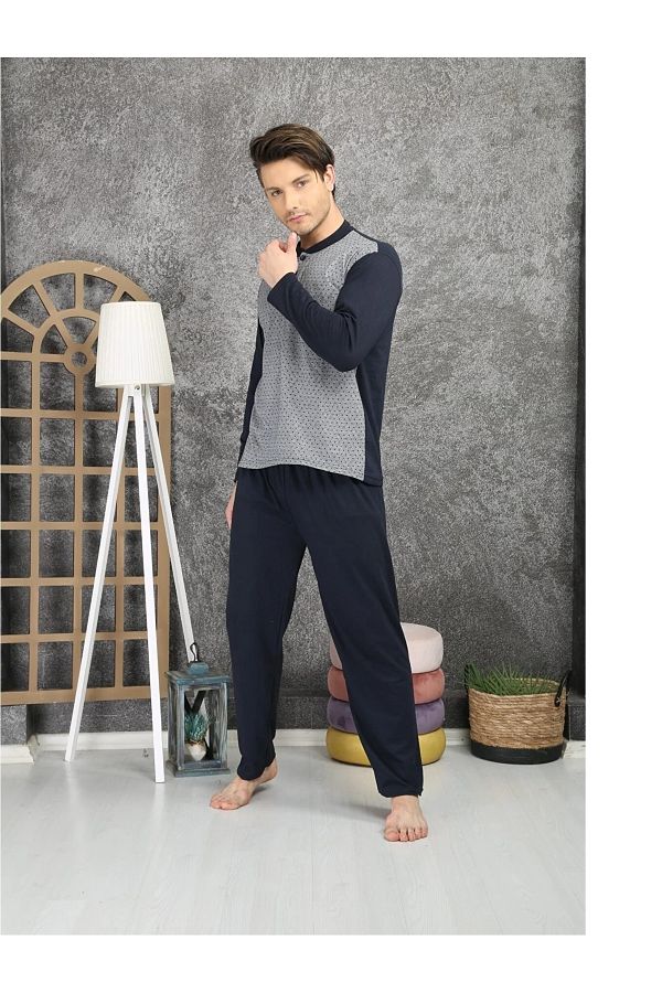 SWAT PYJAMA 100 Cotton Jacquard Single Jersey Men s Pajama Set Trendyol