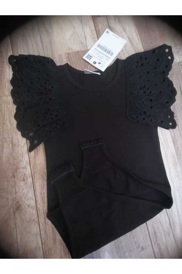 Genel Markalar Kız Çocuk Güpürlü Kısa Kol Zıbın Badi