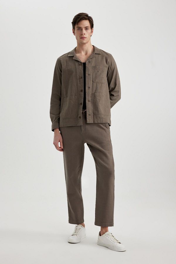 DeFacto-Baumwollhose mit normaler Passform und Taschen – B4138ax24sp 1
