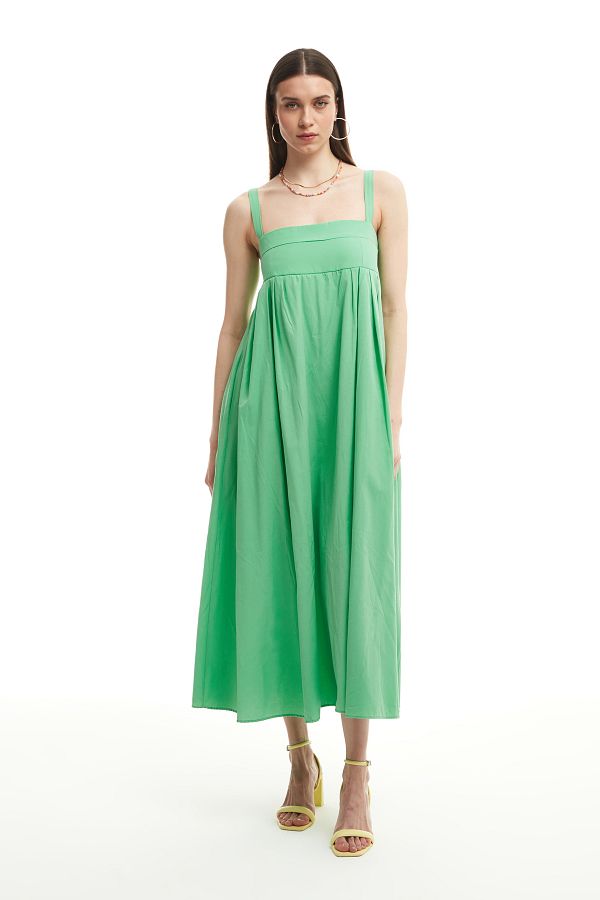 Quzu Strappy Long Dress Apple Mint Trendyol