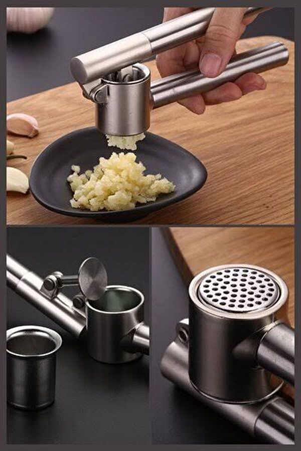 Deco Elit-Garlic Paste Steel Garlic Press Stainless 1stQuality Manual Press Tool 1