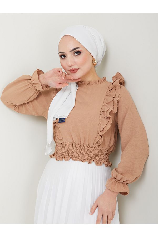 VOLT CLOTHİNG-بلوزة كشكش أيروبين للسيدات 1