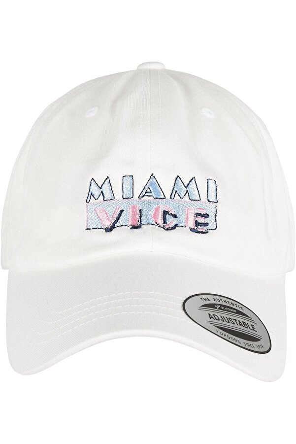 Casquette De Visière Merchcode Miami Vice – Blanche, Polyester, Taille Unique Homme