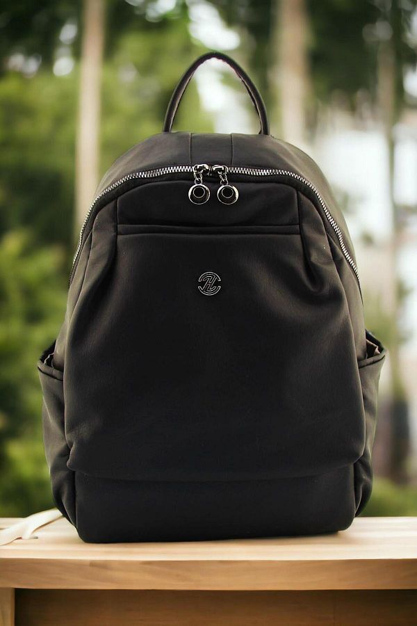 QUB CLUB Women s Multi Pocket Washing Leather Waterproof Backpack Trendyol