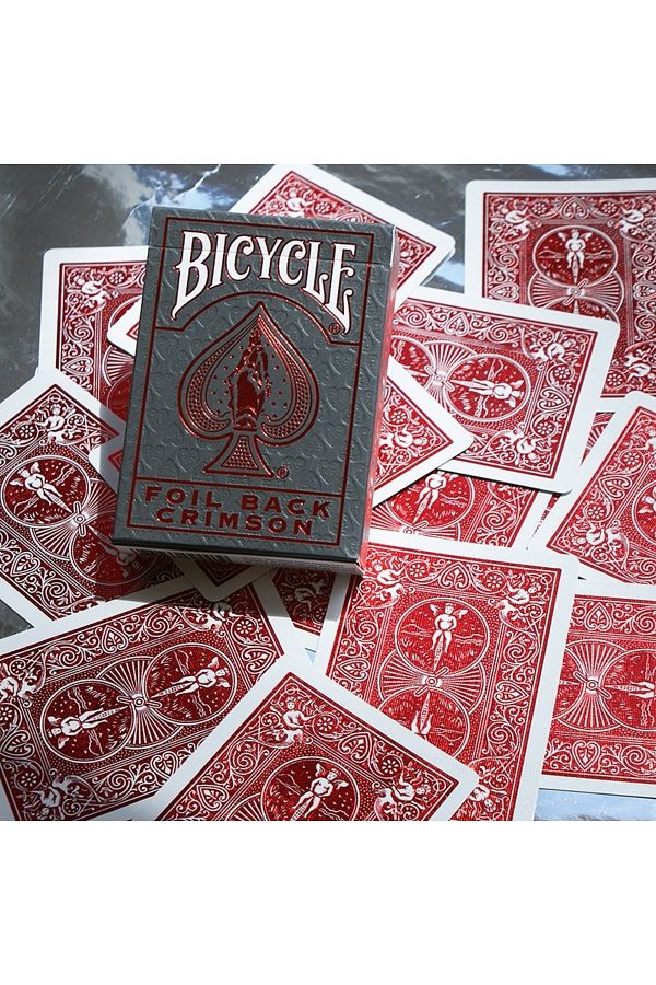 Bicycle Foil Back Crimson Red Game Card Trendyol