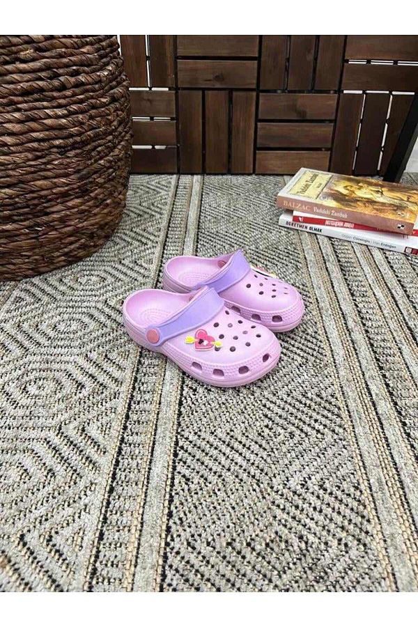 Behtah Kundura Girls Boys Kids 2 Pieces Cross Jibbitz Ornate Closed Front Garden Pool Daily Sandals Slippers Trendyol