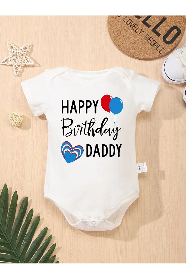 Choice Happy Birthday Daddy Infant Onesie Family Party Cute Baby Girl Clothes Pregnancy Announcement Sur. Trendyol