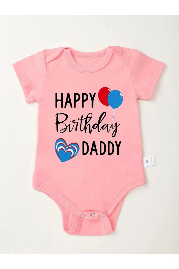 Choice Happy Birthday Daddy Infant Onesie Family Party Cute Baby Girl Clothes Pregnancy Announcement Sur. Trendyol