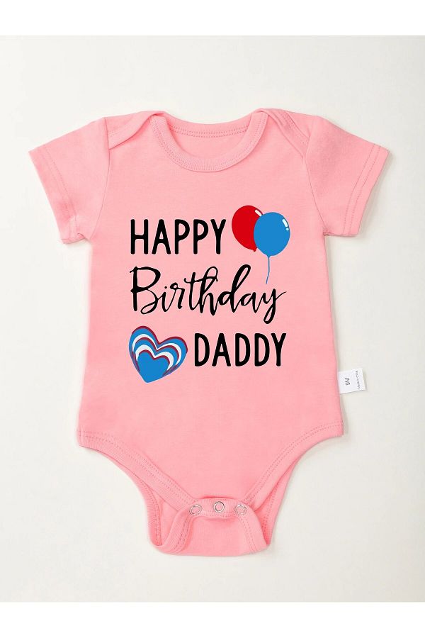 Choice Happy Birthday Daddy Infant Onesie Family Party Cute Baby Girl Clothes Pregnancy Announcement Sur. Trendyol