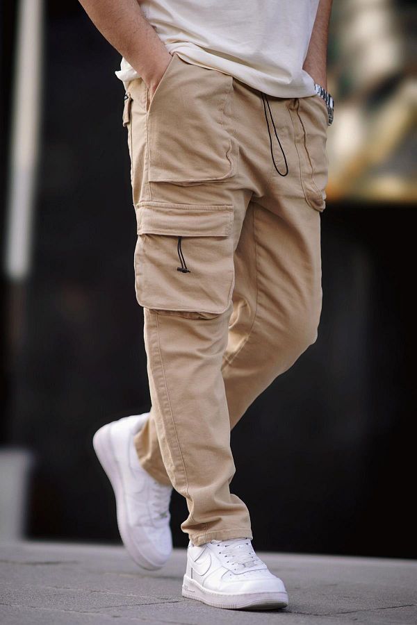 Madmext Beige Cargohose mit Tasche für Herren 6886 - Trendyol