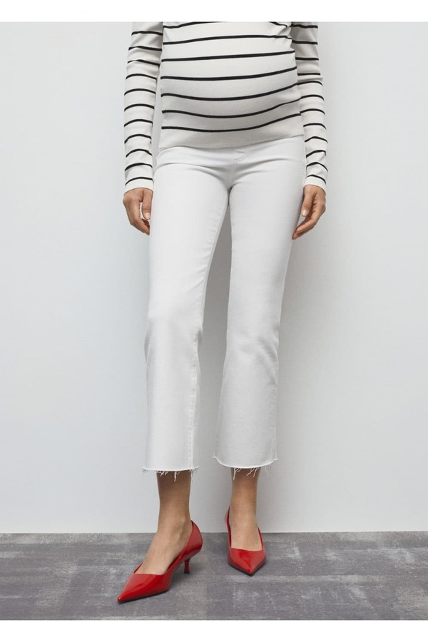 MANGO Woman-Umstandsjeans mit weitem Bein 1