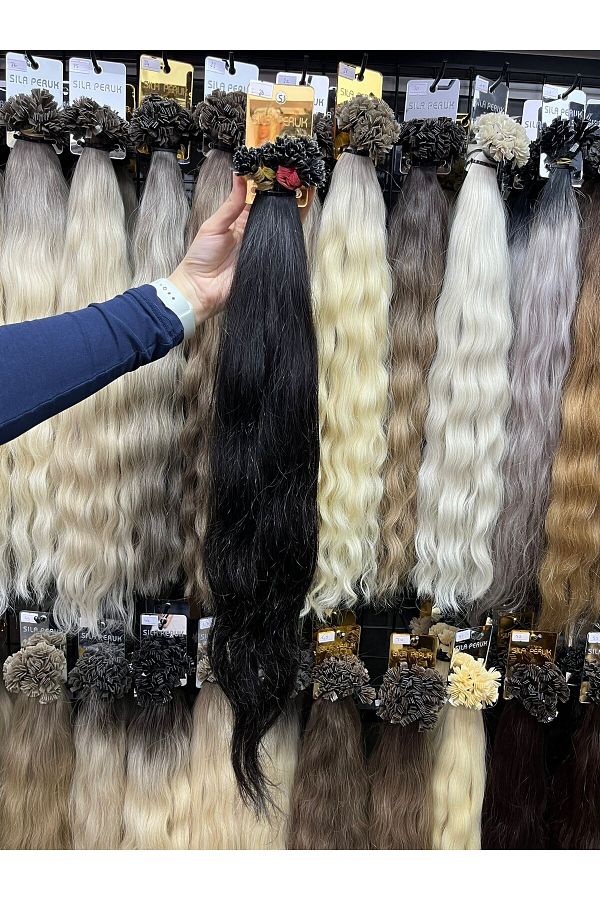 SILA-60 CM 50PCS 0.7GR 100% Natural Real TURKISH HAIR Natural Natural 1