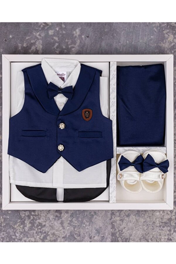 aykor tekstil Bebek Smokin Sünnet Kıyafeti 0-3 Ay