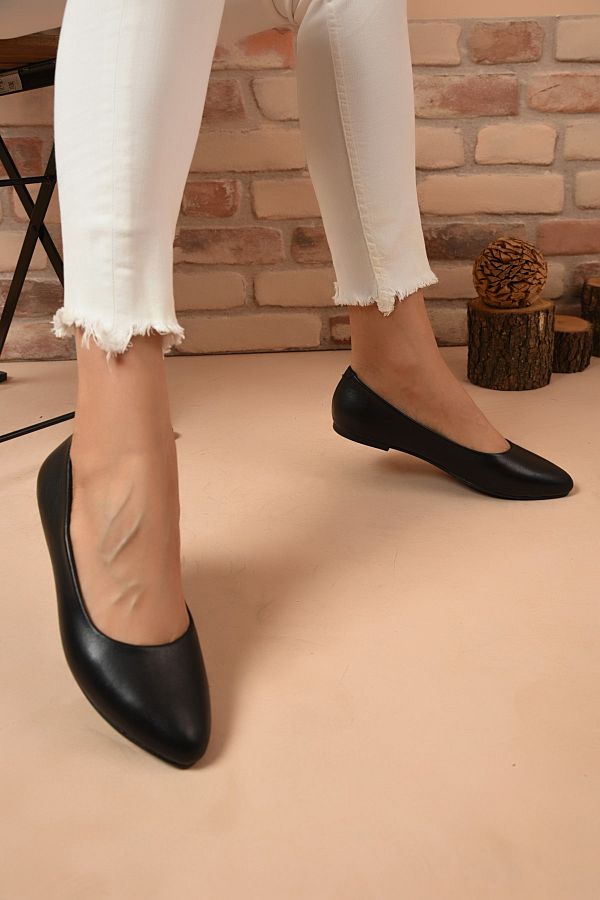 Shoes Time Ballerina Flats Black Flat Trendyol