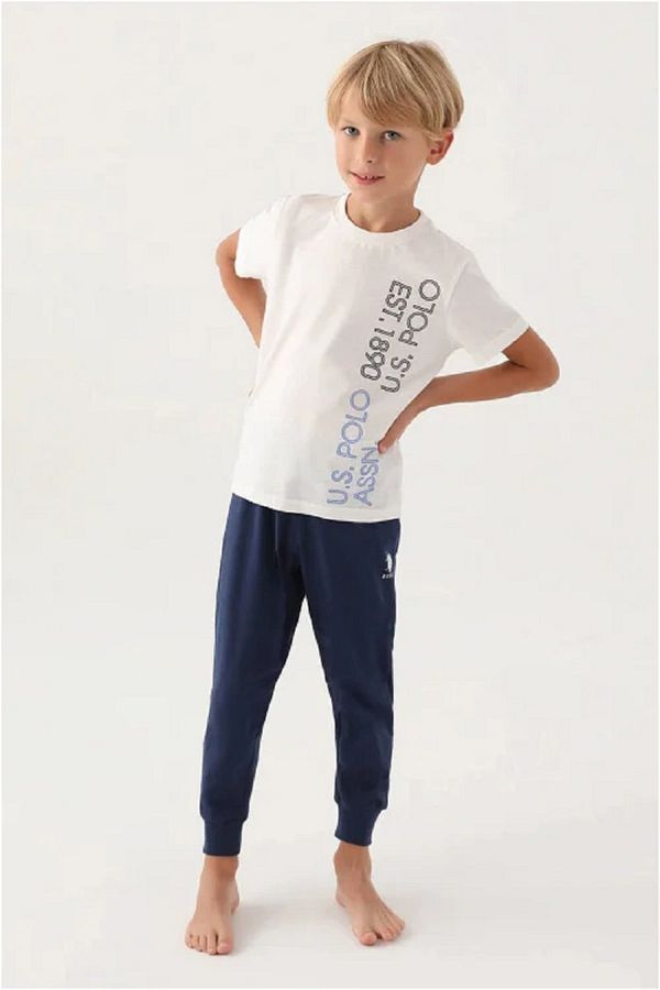 U.S. Polo Assn.-Boy's Two-Piece Suit - Cream 1