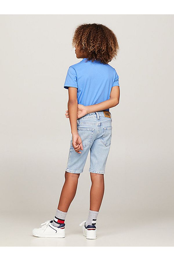Tommy Hilfiger Scanton Skinny Faded Denim Shorts Trendyol