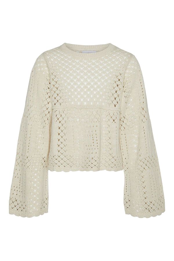 Vero Moda Girl-Strickpullover VMMINNA LS O-YAKA KISA PEPLUM PUL KIZ 1