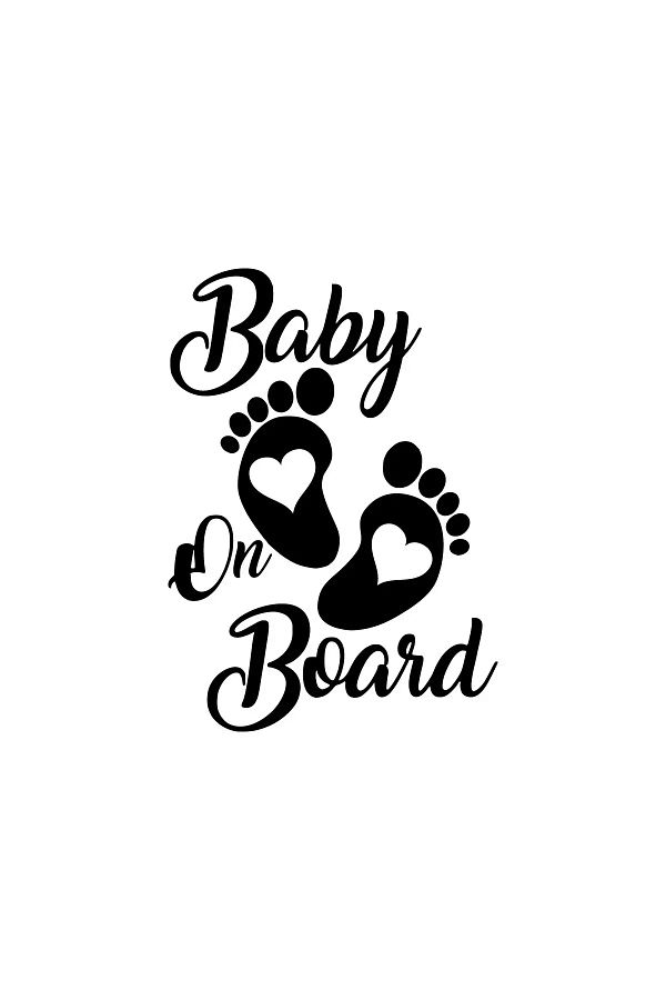 reklam99 Baby on Board Feet Auto custom new sticker Black 15 x 21 cm Trendyol