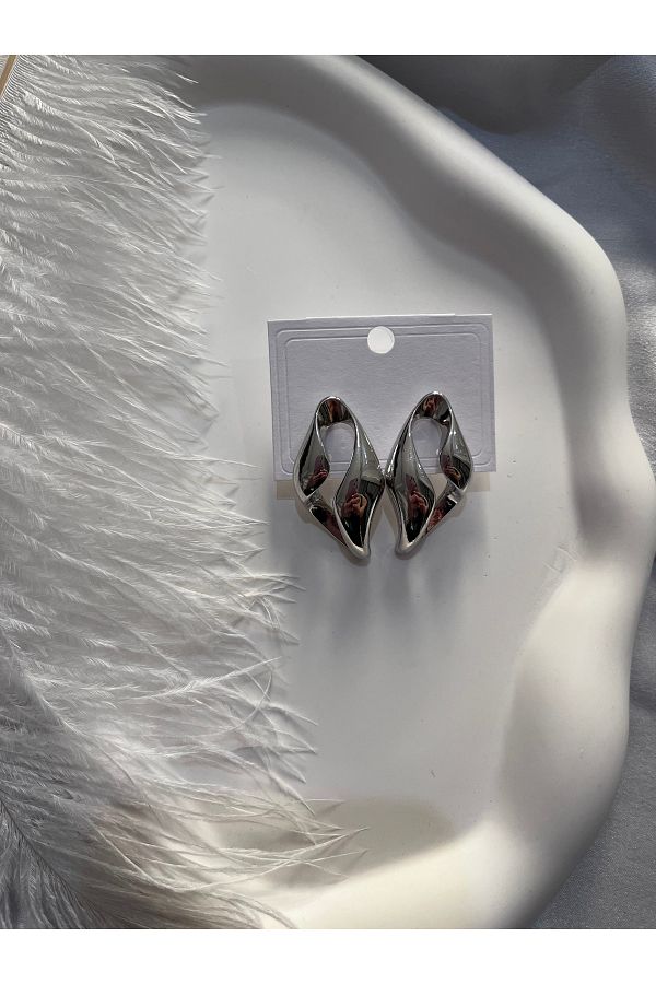 She Pinterest Model Silver Earrings Trendyol