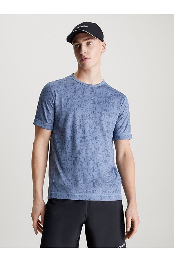 Calvin Klein Sports T Shirt Blue Regular fit Trendyol