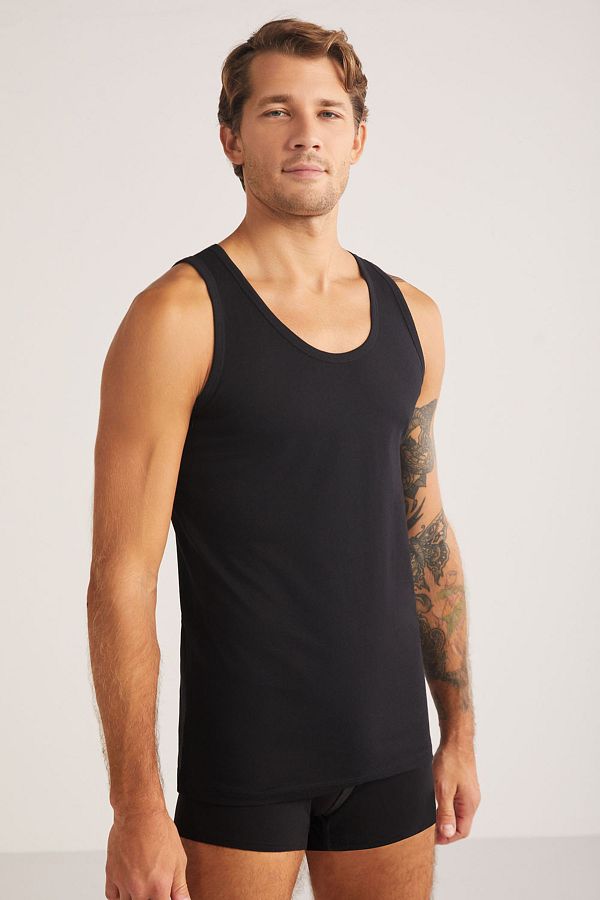 Kom Men s Scott 2 Piece Tank Top Cotton Modal Lycra NEW Trendyol