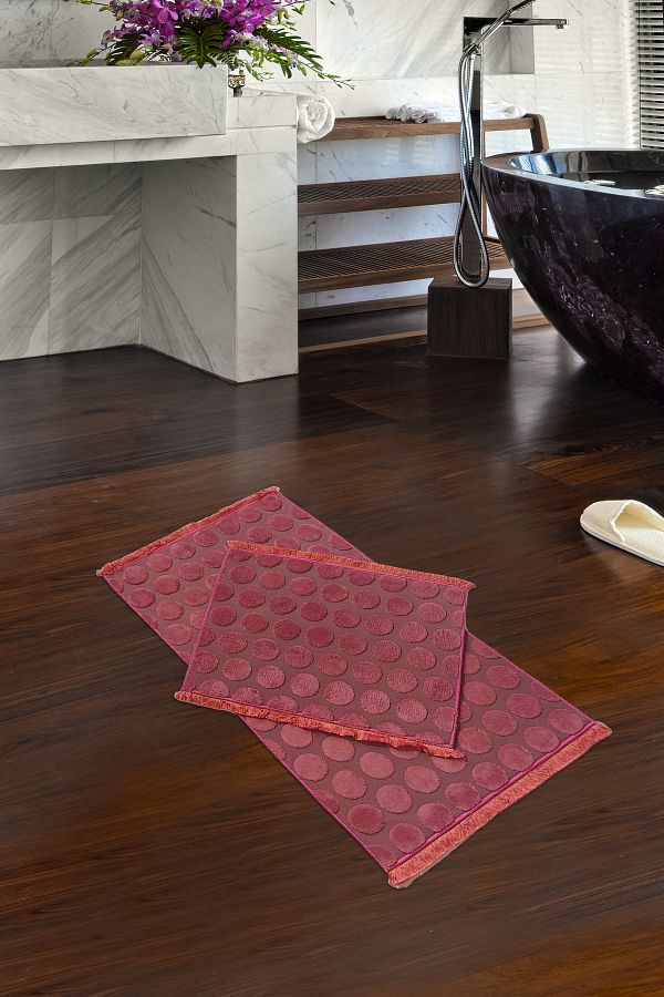 Alanur Home-Set de toaletă Welsoft Polka Dot Bambo 2 buc Fuchsia 1