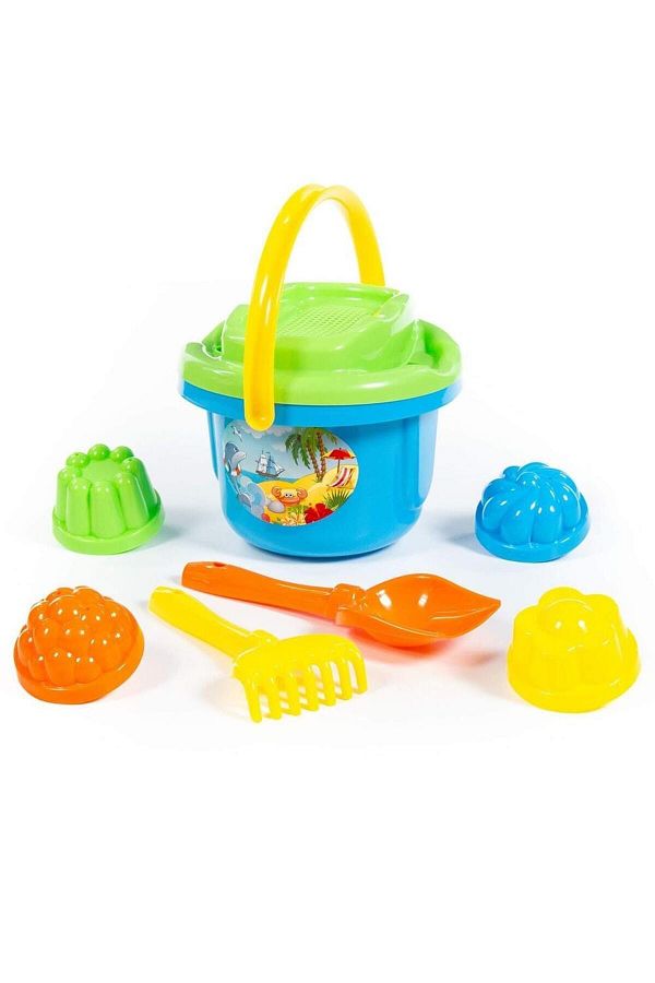 teknotrust-Polesie 8938 Blue Sand Bucket - Single, 3+ Years Old, Net Molded Set 1