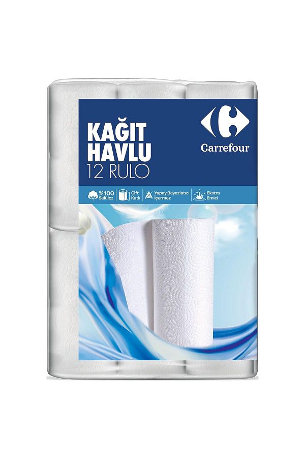 Carrefour-Set of 12 Double Layer Paper Towels 1