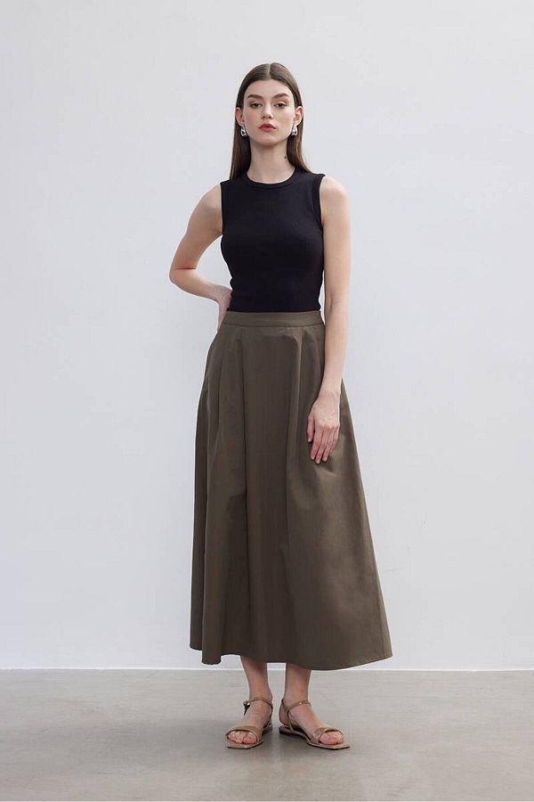 Blue khaki skirt shop