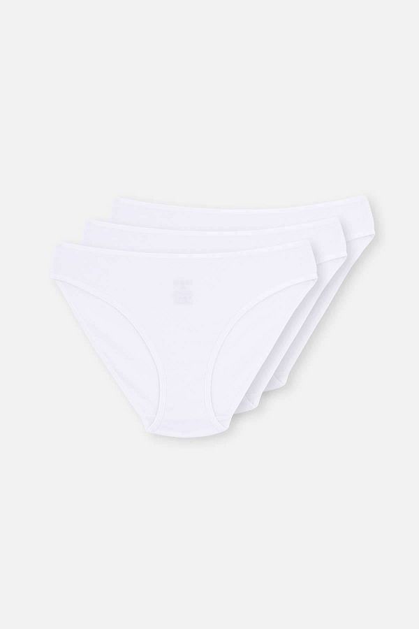 Dagi-Weißes 3-teiliges klassisches Slip-Höschen für Damen 1