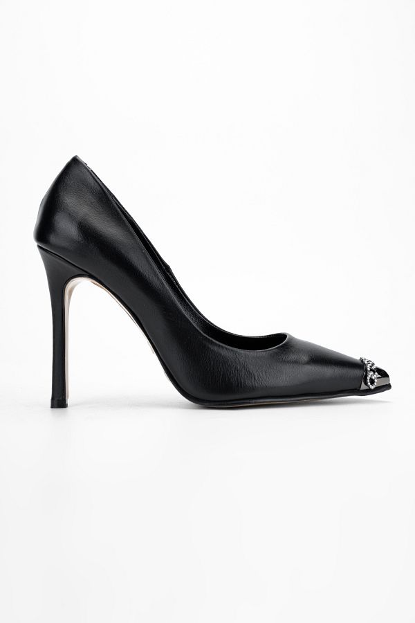 Valmenti-Cielo Women's Black Genuine Leather Heeled Shoes 1